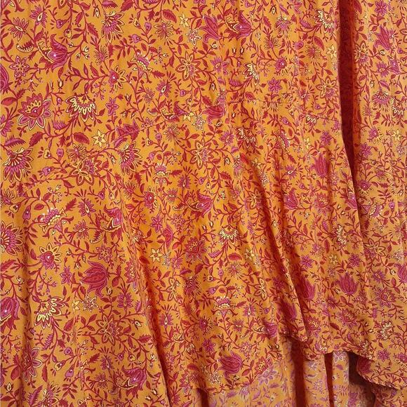 Dress To Kill Jane Mohr Maxi Ditsy Floral Maxi Dress 2 L/XL Sleeveless High Low - Picture 5 of 10